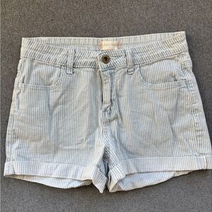 Striped Jean Shorts